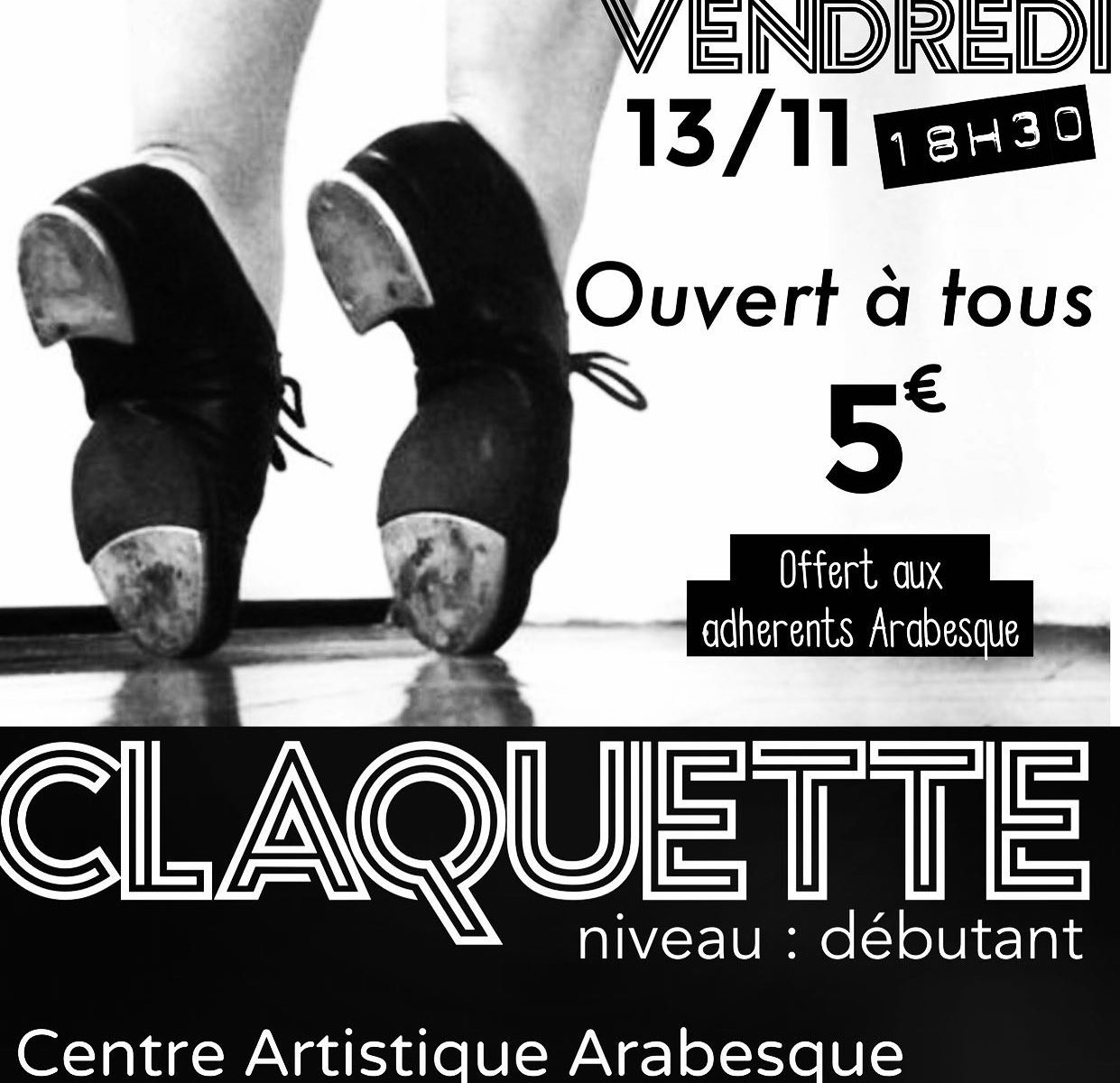 centre artistique arabesque ecole danse etampes stage gratuit claquette en visio