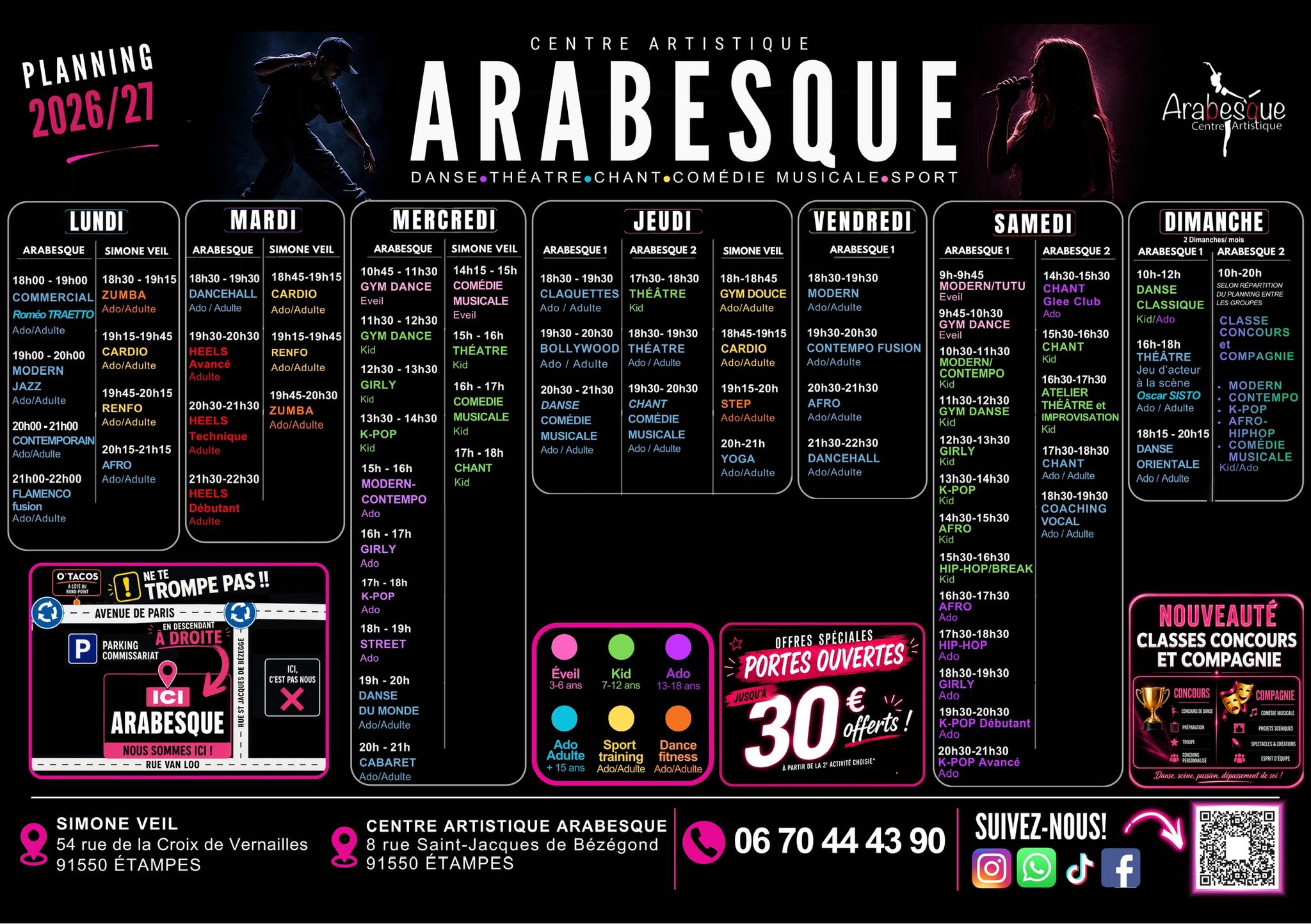 PLANNING 2026-2027-ACTIVITE DANSE SPORT FAMILLE TOUS AGE ETAMPES